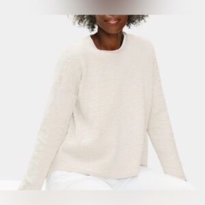 Eileen Fisher Soft Cream Crew Neck Sweater